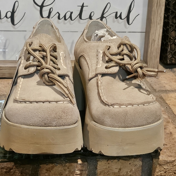 Volatile Shagg 90's Platform Chunky Leather Shoes Clarks Wmns 10 - Picture 2 of 6